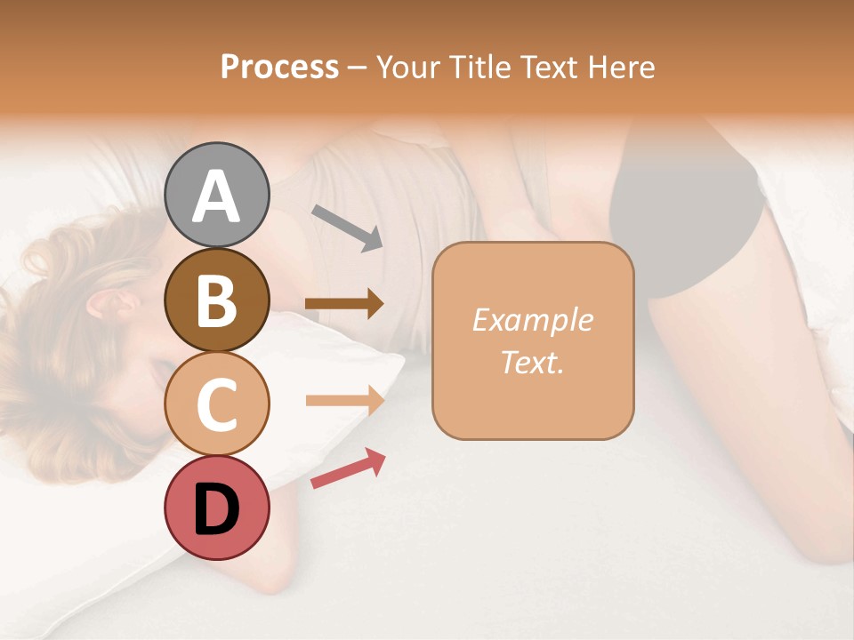 A Woman Laying On A Bed With Her Stomach Exposed PowerPoint Template