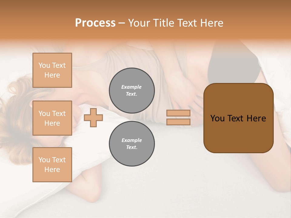 A Woman Laying On A Bed With Her Stomach Exposed PowerPoint Template