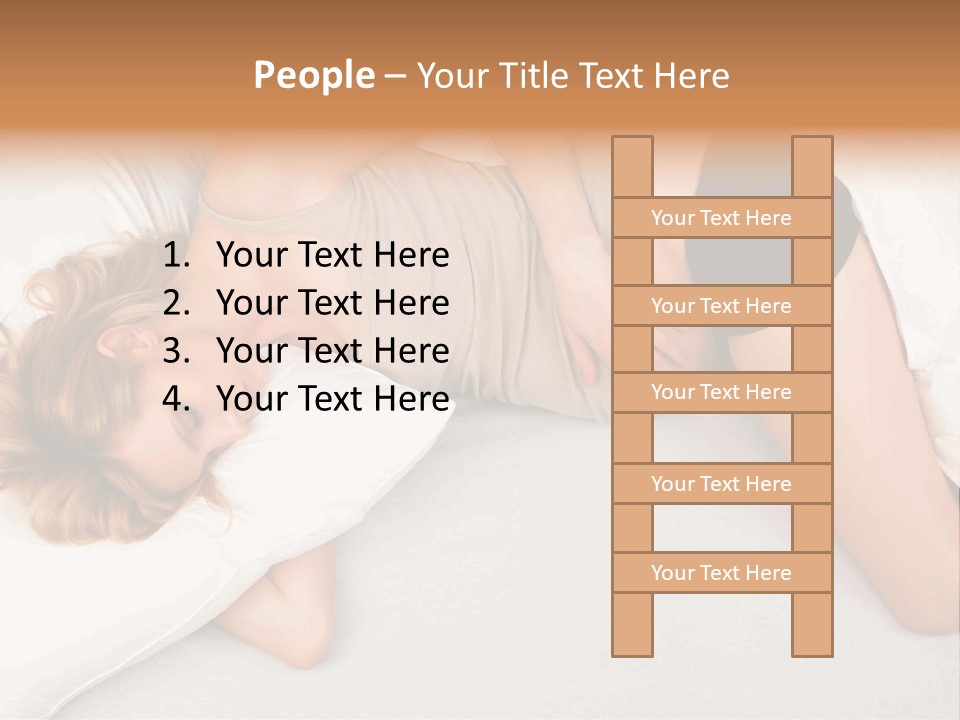 A Woman Laying On A Bed With Her Stomach Exposed PowerPoint Template