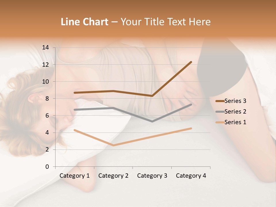 A Woman Laying On A Bed With Her Stomach Exposed PowerPoint Template