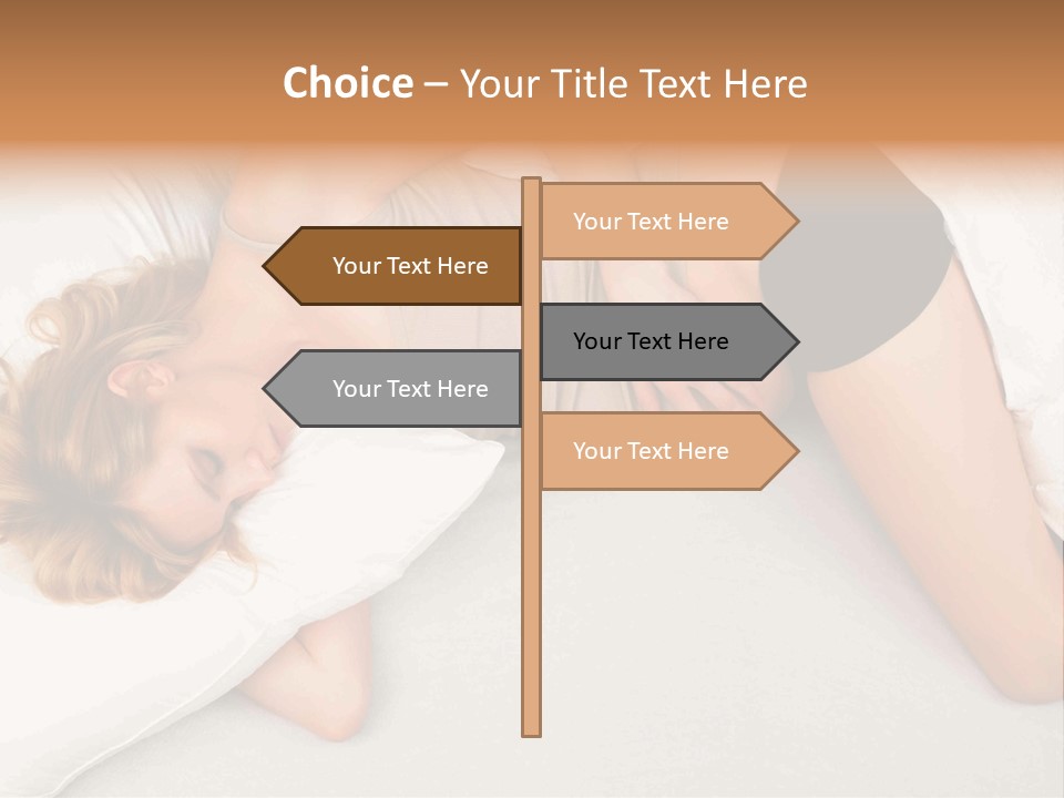 A Woman Laying On A Bed With Her Stomach Exposed PowerPoint Template
