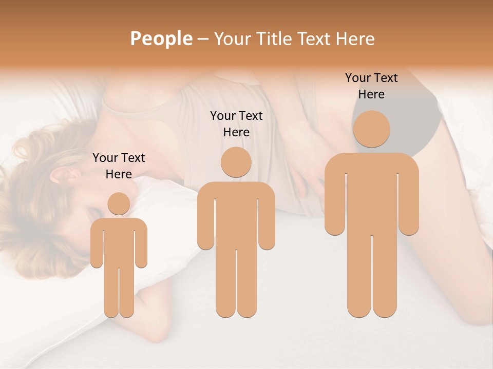 A Woman Laying On A Bed With Her Stomach Exposed PowerPoint Template