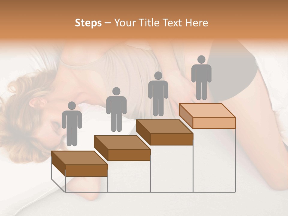 A Woman Laying On A Bed With Her Stomach Exposed PowerPoint Template