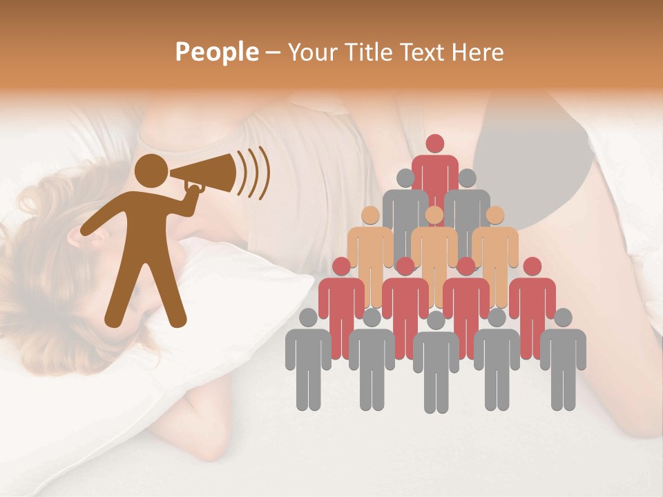 A Woman Laying On A Bed With Her Stomach Exposed PowerPoint Template