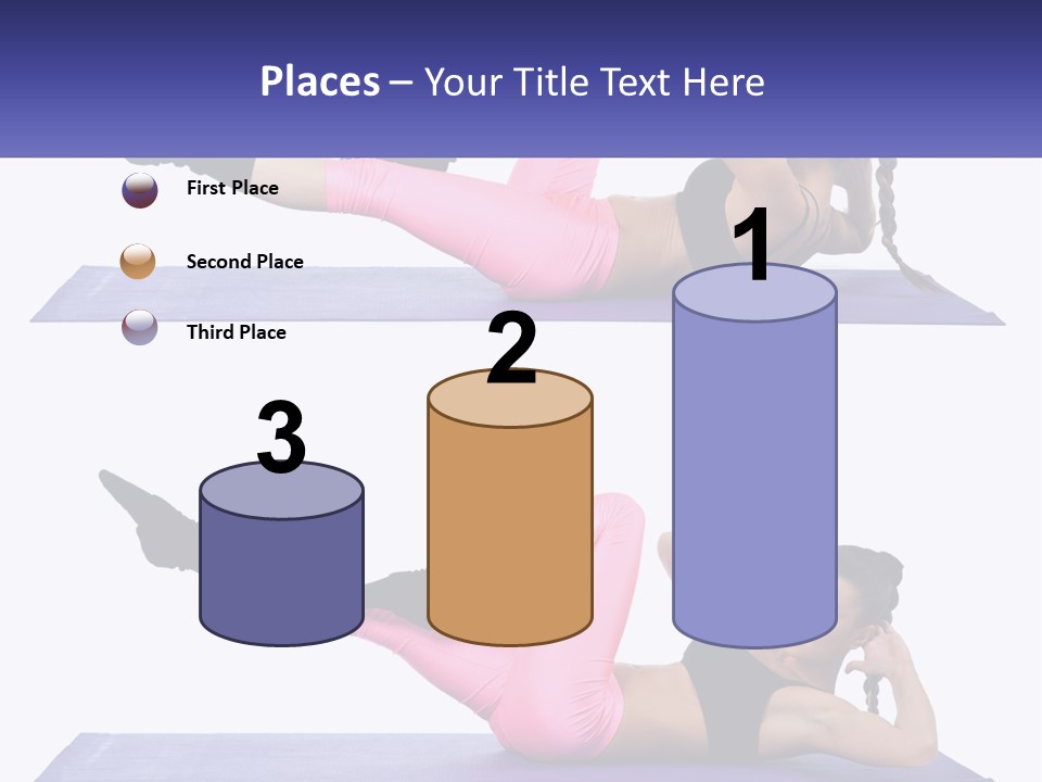 A Woman Doing A Yoga Pose On A Mat PowerPoint Template