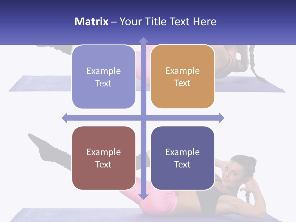 A Woman Doing A Yoga Pose On A Mat PowerPoint Template