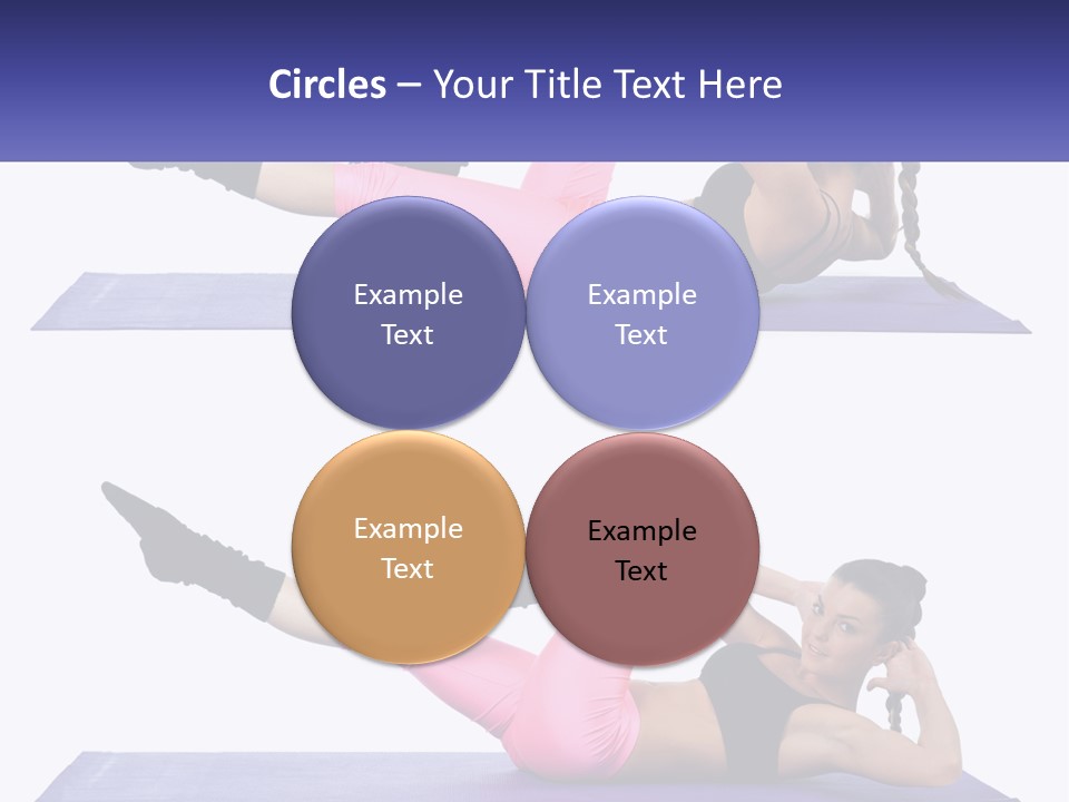 A Woman Doing A Yoga Pose On A Mat PowerPoint Template