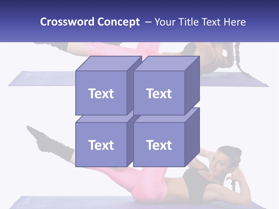 A Woman Doing A Yoga Pose On A Mat PowerPoint Template