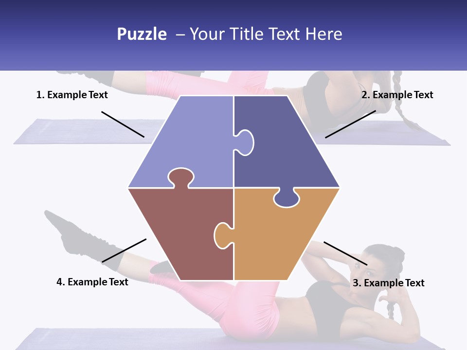 A Woman Doing A Yoga Pose On A Mat PowerPoint Template