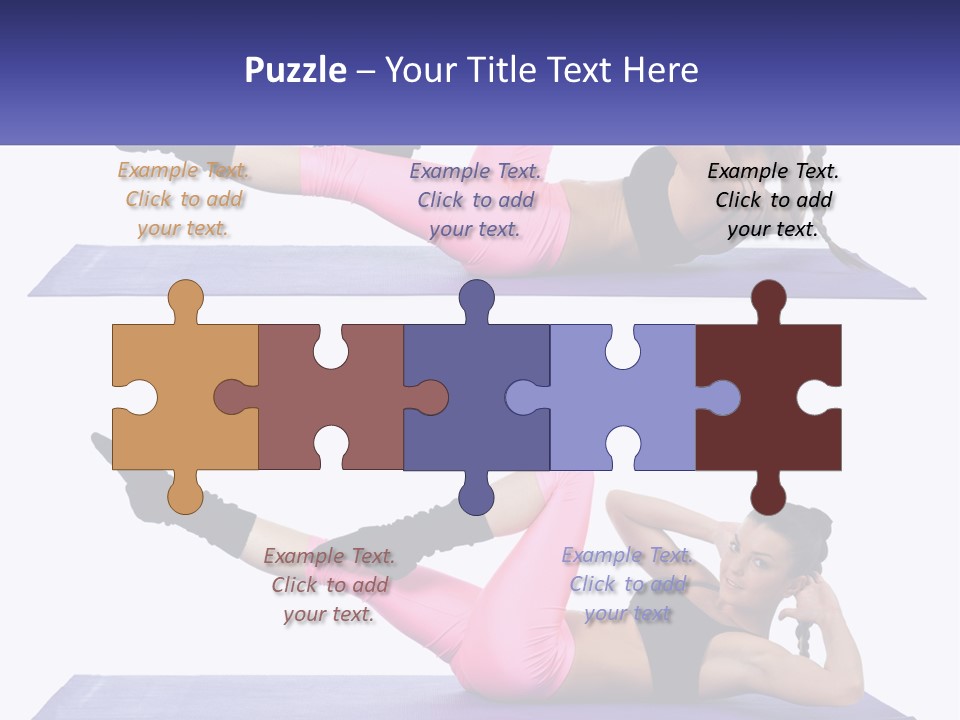 A Woman Doing A Yoga Pose On A Mat PowerPoint Template