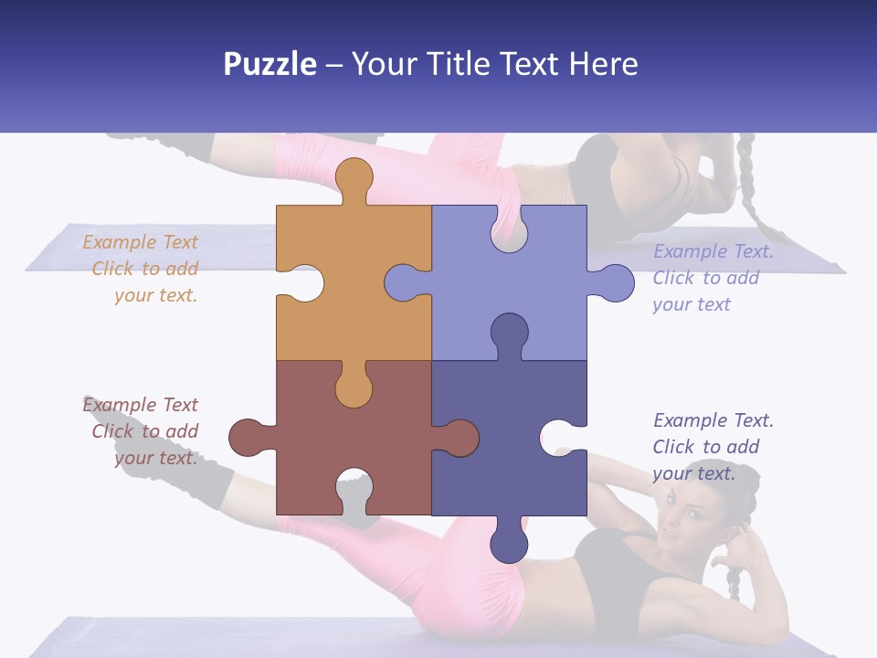 A Woman Doing A Yoga Pose On A Mat PowerPoint Template