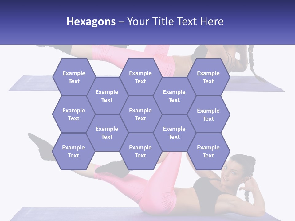 A Woman Doing A Yoga Pose On A Mat PowerPoint Template