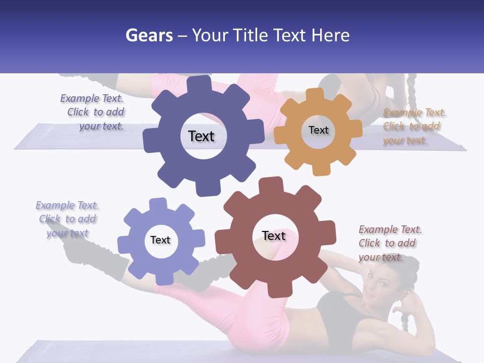 A Woman Doing A Yoga Pose On A Mat PowerPoint Template