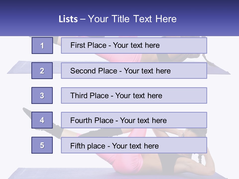 A Woman Doing A Yoga Pose On A Mat PowerPoint Template