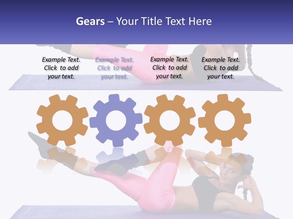 A Woman Doing A Yoga Pose On A Mat PowerPoint Template