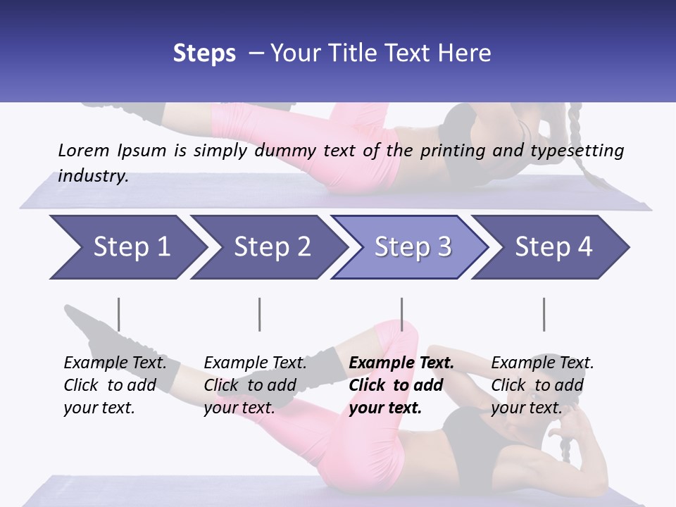 A Woman Doing A Yoga Pose On A Mat PowerPoint Template