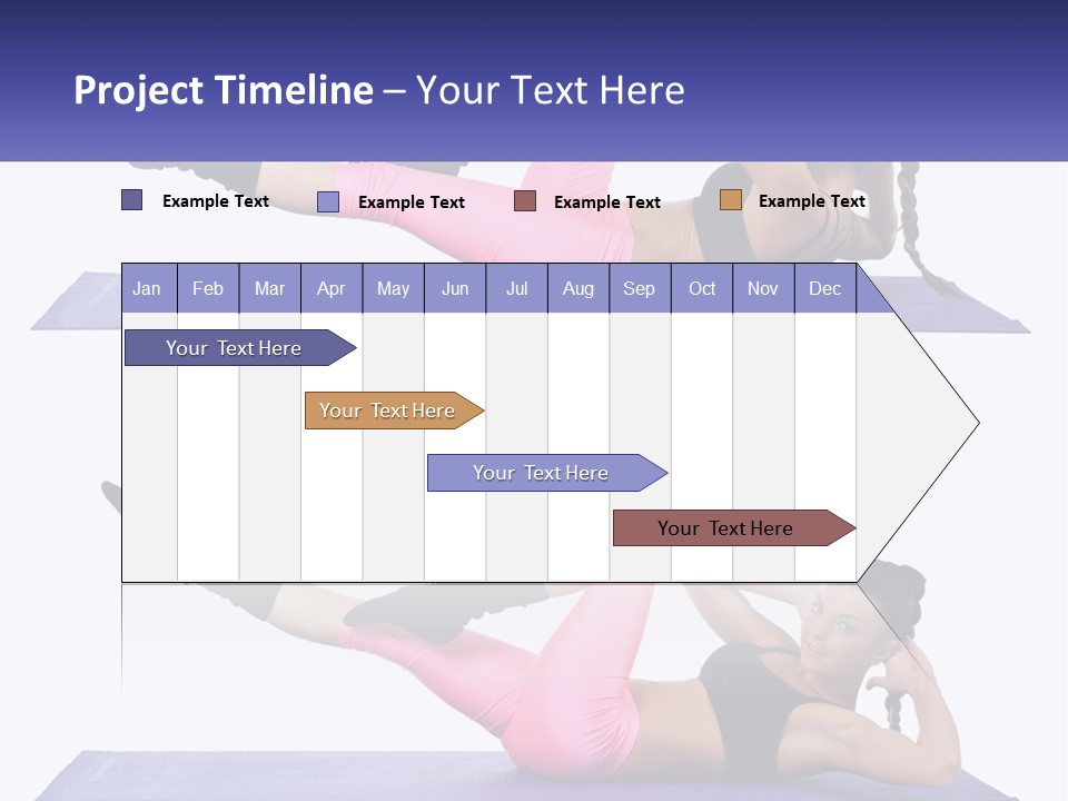 A Woman Doing A Yoga Pose On A Mat PowerPoint Template