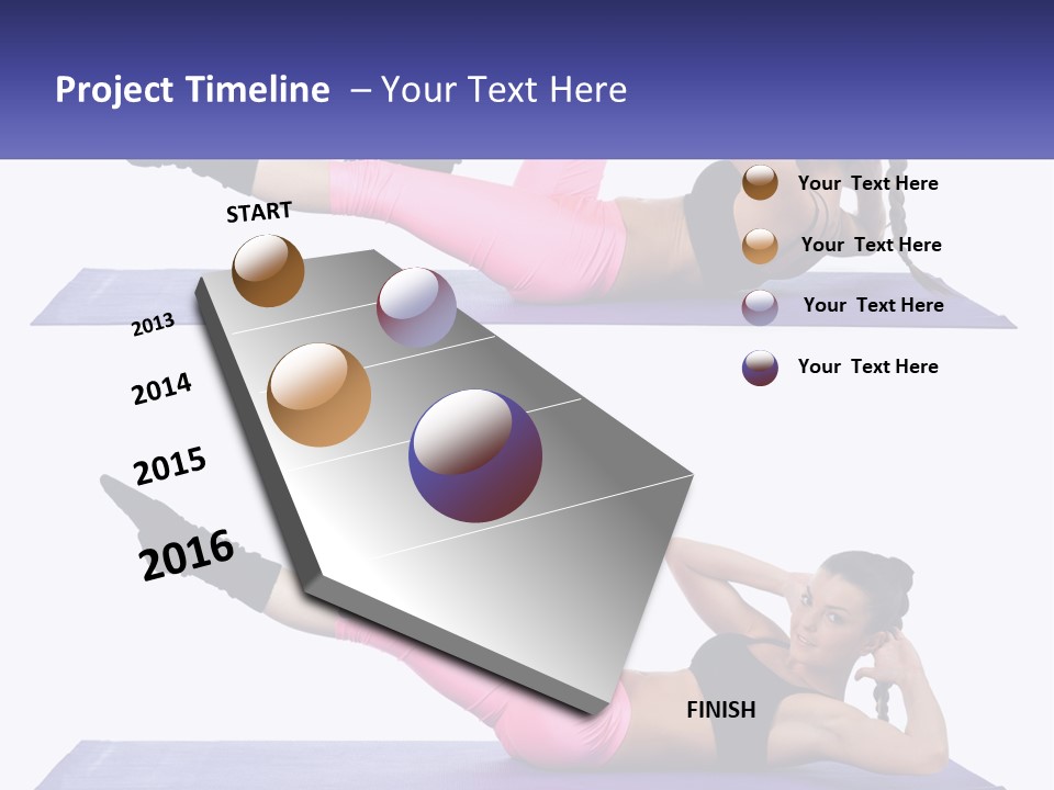 A Woman Doing A Yoga Pose On A Mat PowerPoint Template