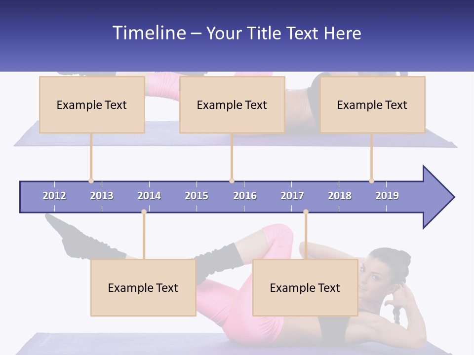 A Woman Doing A Yoga Pose On A Mat PowerPoint Template