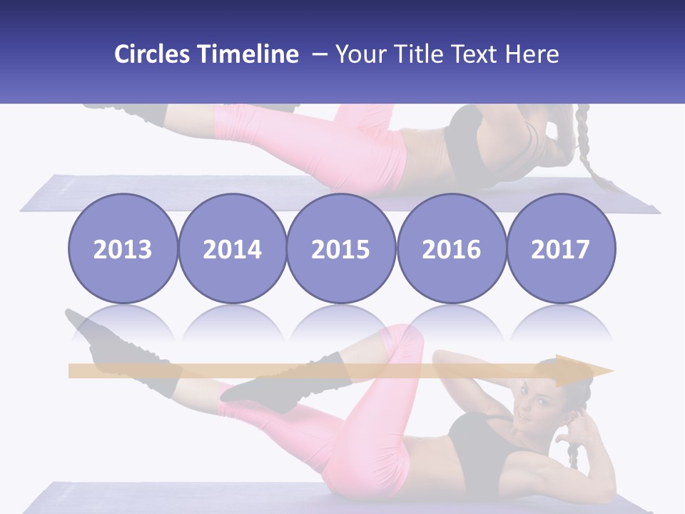 A Woman Doing A Yoga Pose On A Mat PowerPoint Template