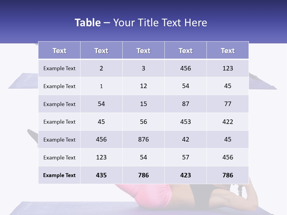 A Woman Doing A Yoga Pose On A Mat PowerPoint Template