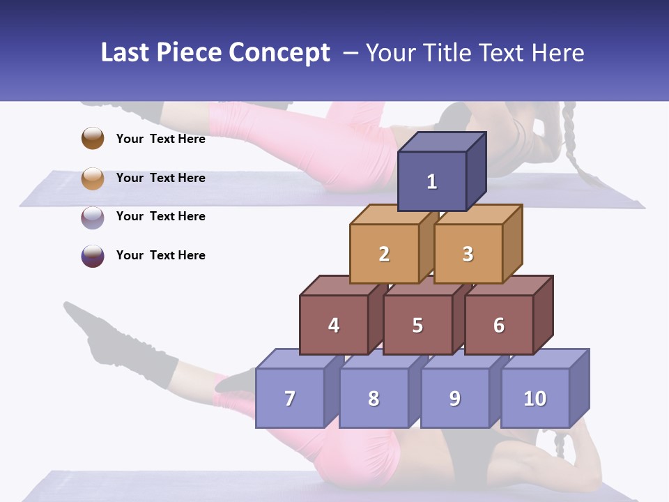 A Woman Doing A Yoga Pose On A Mat PowerPoint Template