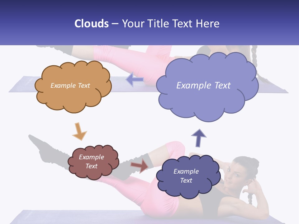 A Woman Doing A Yoga Pose On A Mat PowerPoint Template