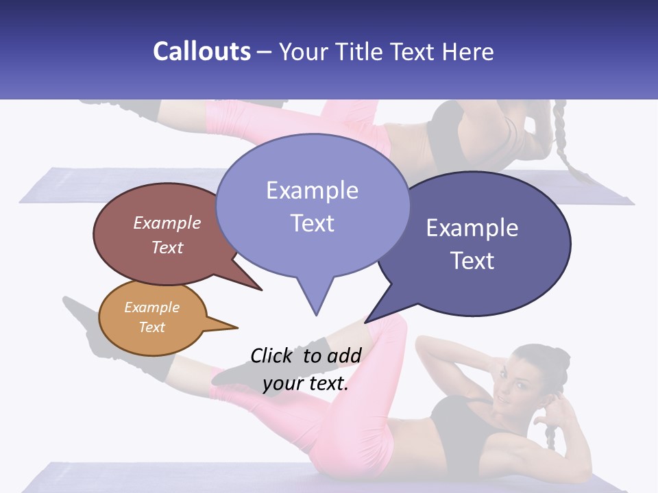 A Woman Doing A Yoga Pose On A Mat PowerPoint Template