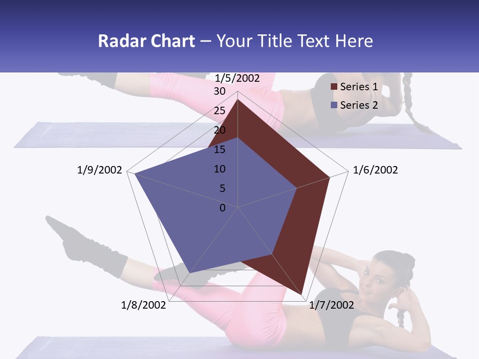 A Woman Doing A Yoga Pose On A Mat PowerPoint Template