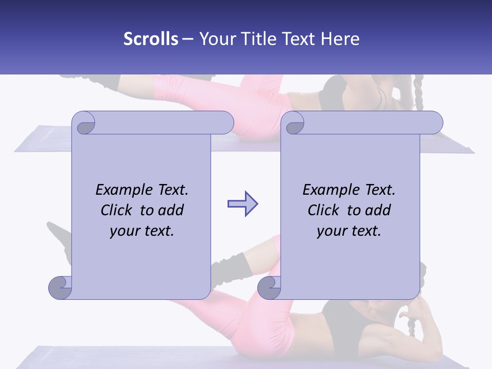 A Woman Doing A Yoga Pose On A Mat PowerPoint Template