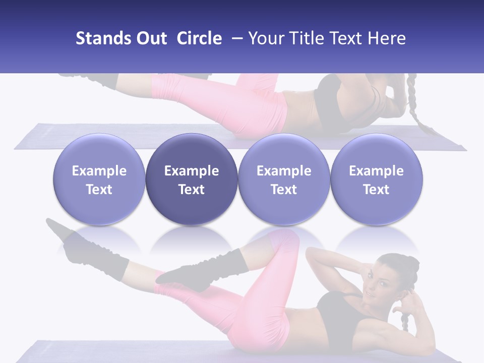 A Woman Doing A Yoga Pose On A Mat PowerPoint Template