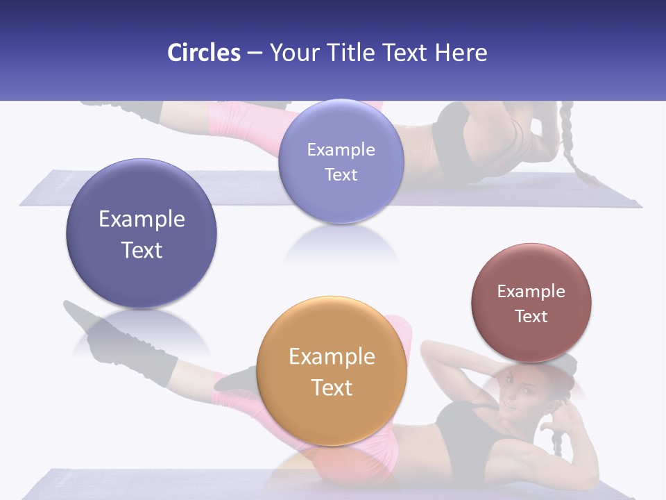 A Woman Doing A Yoga Pose On A Mat PowerPoint Template