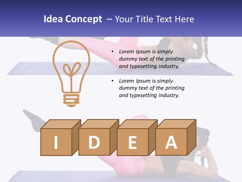 A Woman Doing A Yoga Pose On A Mat PowerPoint Template