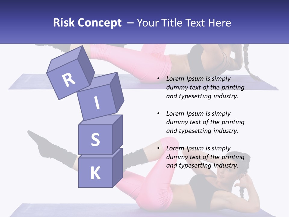 A Woman Doing A Yoga Pose On A Mat PowerPoint Template