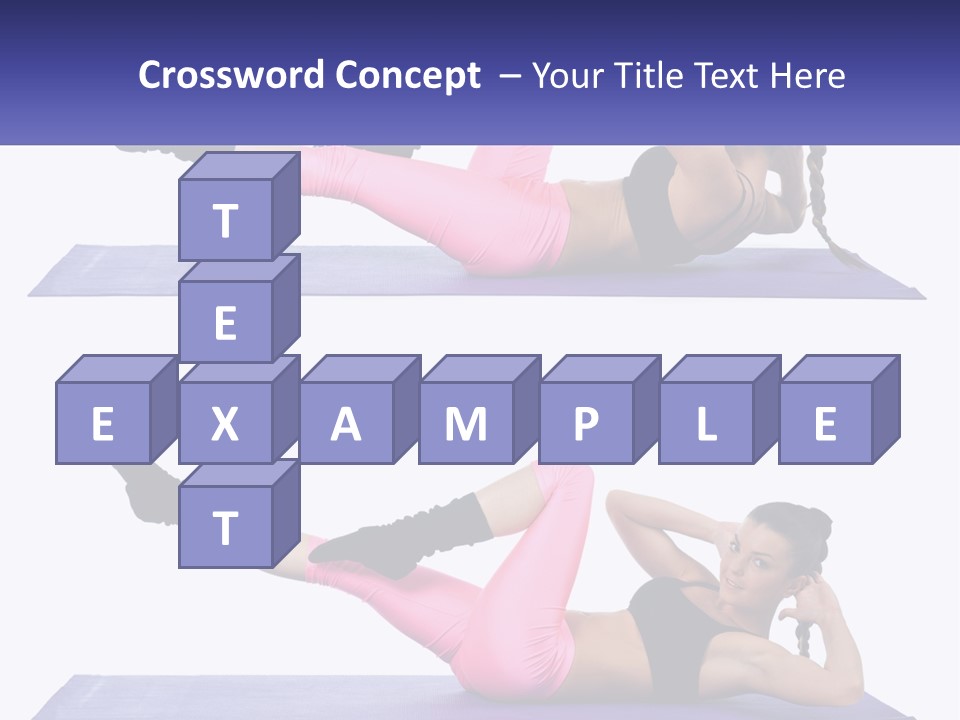 A Woman Doing A Yoga Pose On A Mat PowerPoint Template