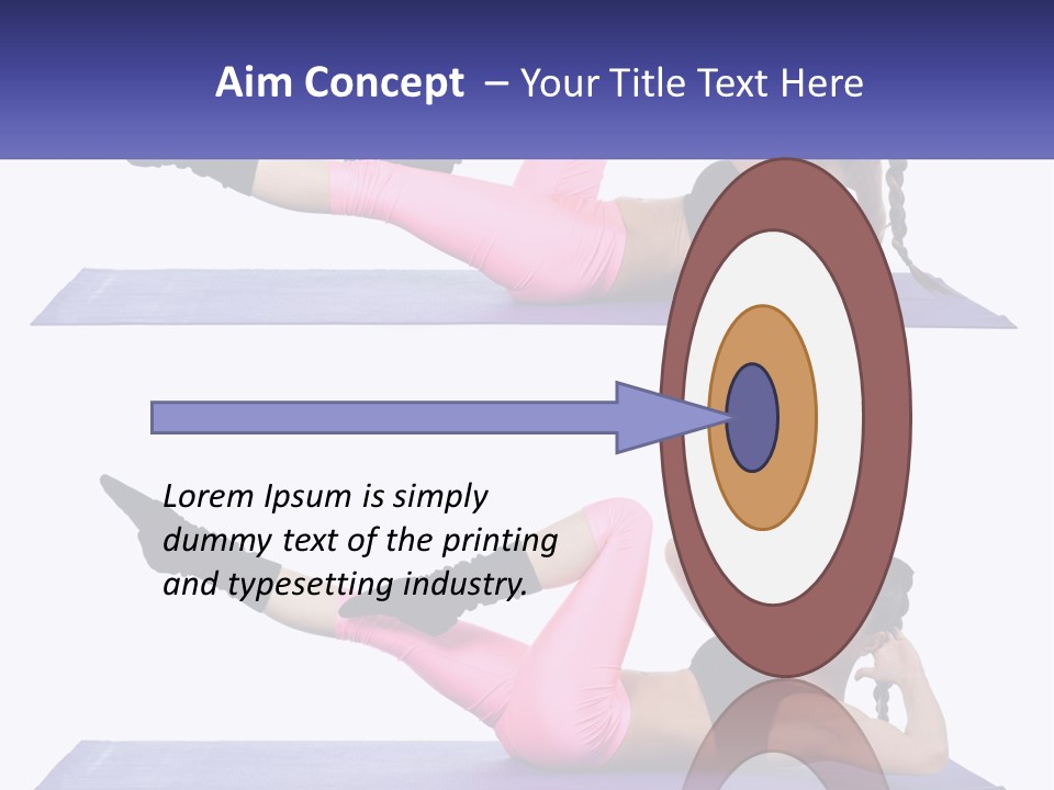 A Woman Doing A Yoga Pose On A Mat PowerPoint Template