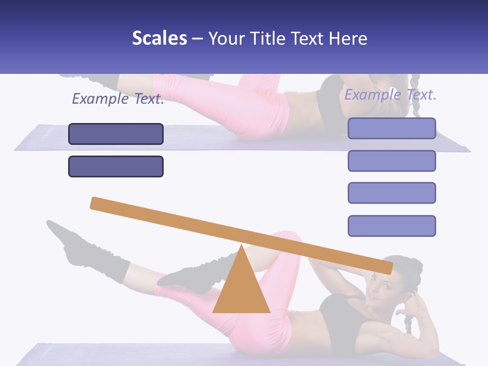 A Woman Doing A Yoga Pose On A Mat PowerPoint Template