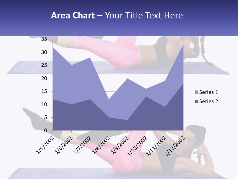 A Woman Doing A Yoga Pose On A Mat PowerPoint Template