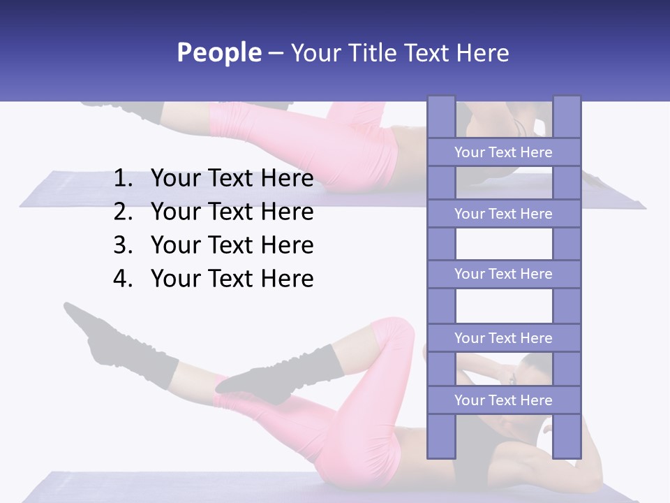 A Woman Doing A Yoga Pose On A Mat PowerPoint Template