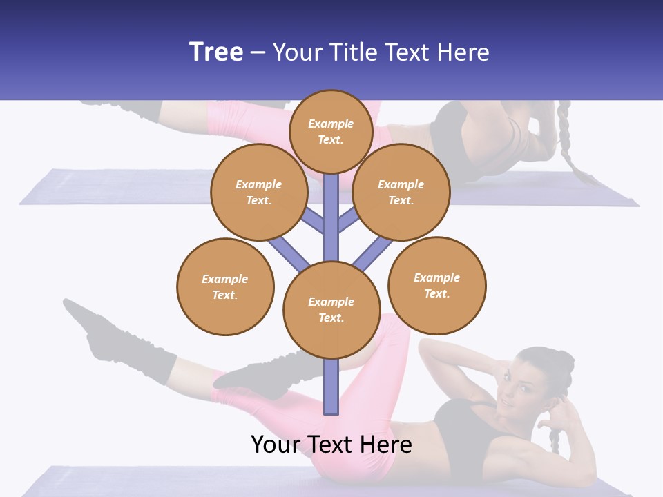 A Woman Doing A Yoga Pose On A Mat PowerPoint Template