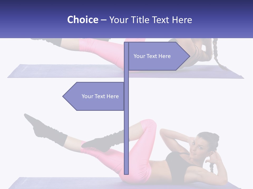 A Woman Doing A Yoga Pose On A Mat PowerPoint Template