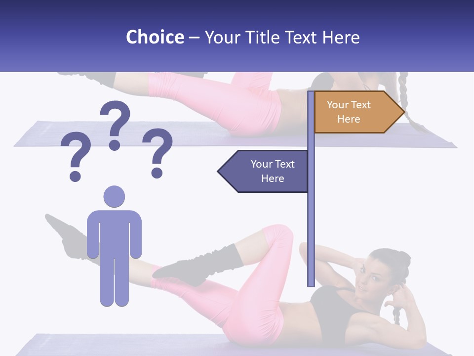 A Woman Doing A Yoga Pose On A Mat PowerPoint Template