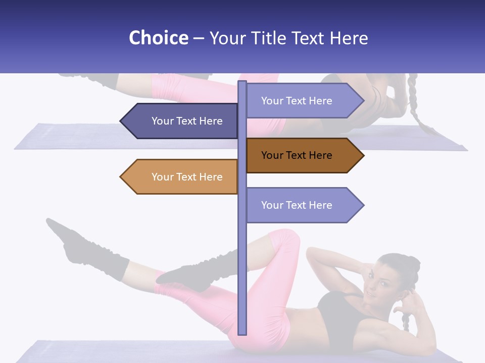 A Woman Doing A Yoga Pose On A Mat PowerPoint Template