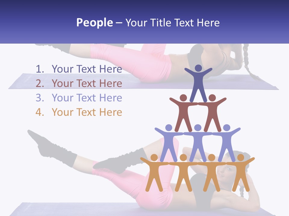 A Woman Doing A Yoga Pose On A Mat PowerPoint Template