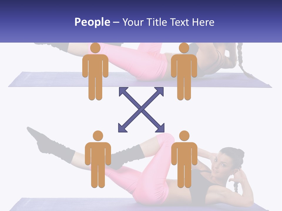 A Woman Doing A Yoga Pose On A Mat PowerPoint Template