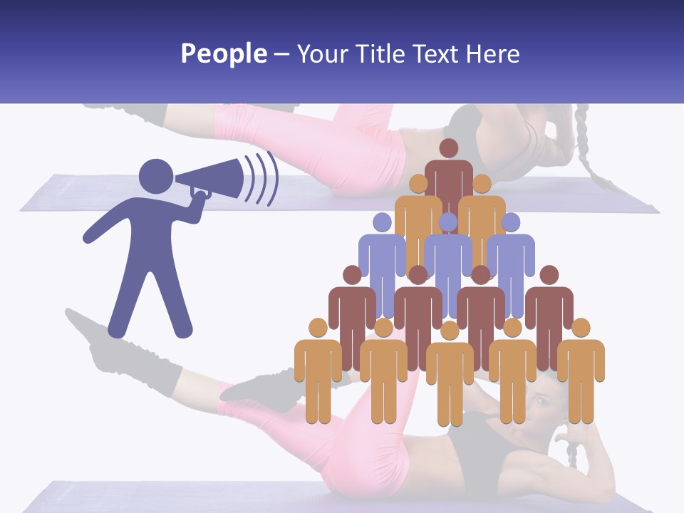 A Woman Doing A Yoga Pose On A Mat PowerPoint Template