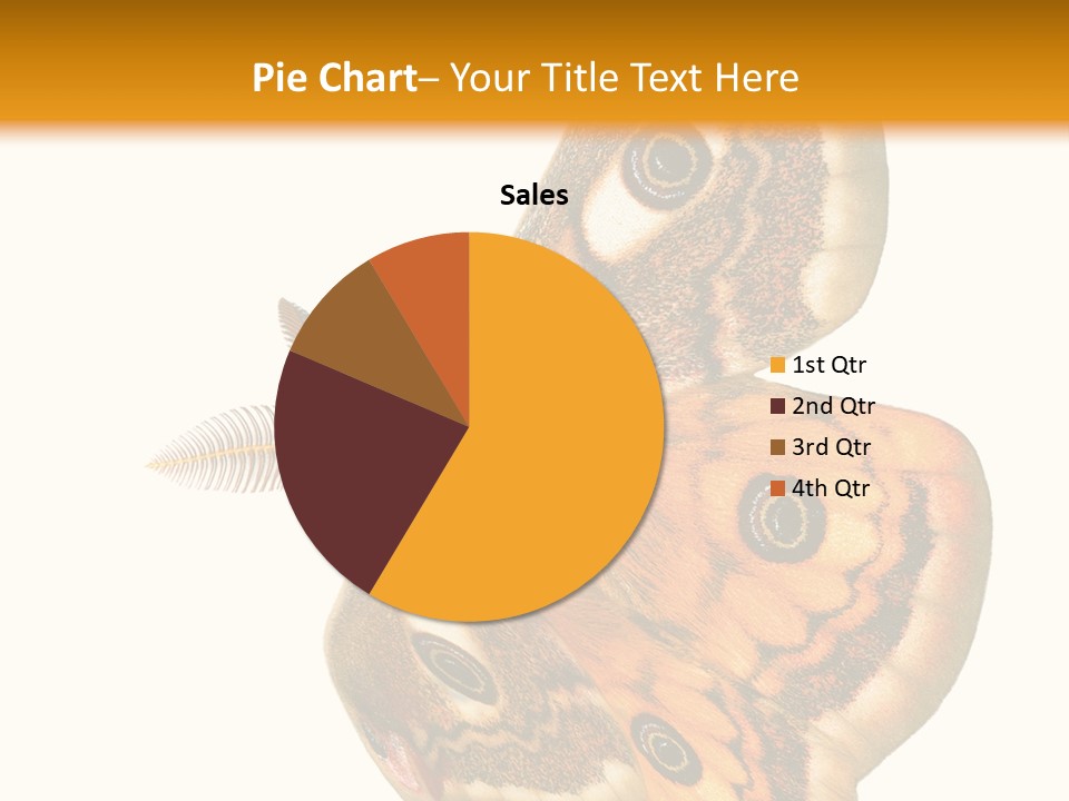 A Large Butterfly With Two Eyes On It's Wings PowerPoint Template