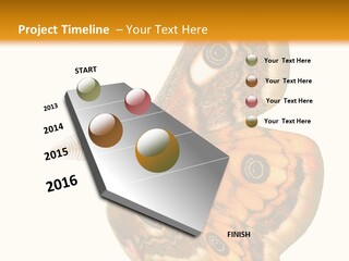 A Large Butterfly With Two Eyes On It's Wings PowerPoint Template