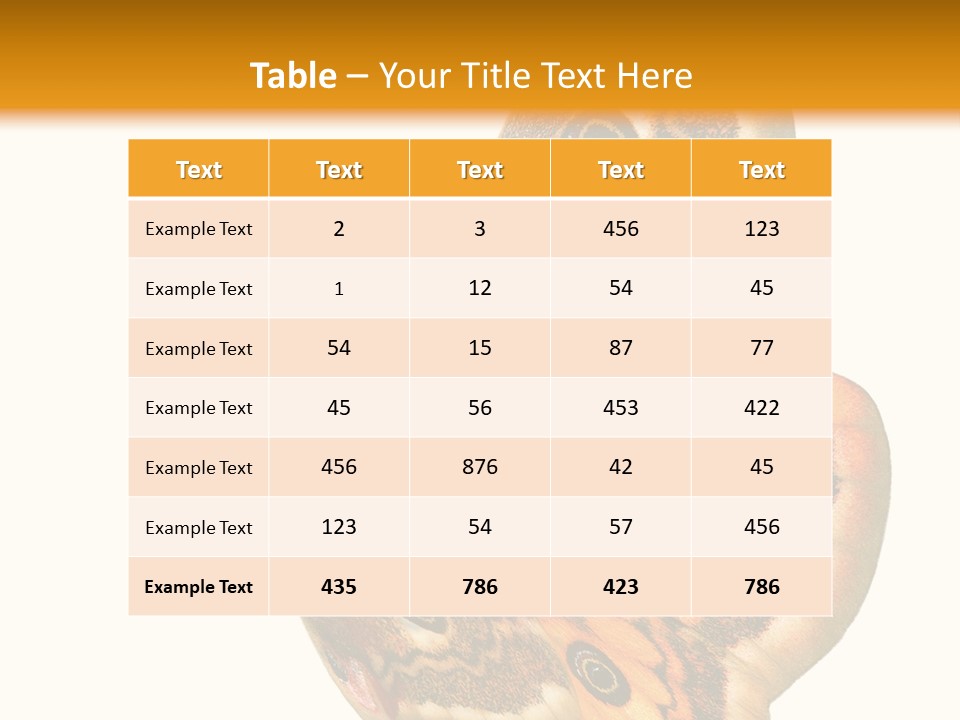 A Large Butterfly With Two Eyes On It's Wings PowerPoint Template