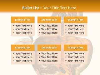 A Large Butterfly With Two Eyes On It's Wings PowerPoint Template